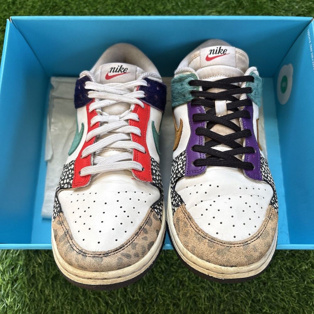 Nike Dunk Low SE DN3866-100 White Leather Lace-Up Sneaker Shoes Women’s Size 10 - Picture 4 of 5